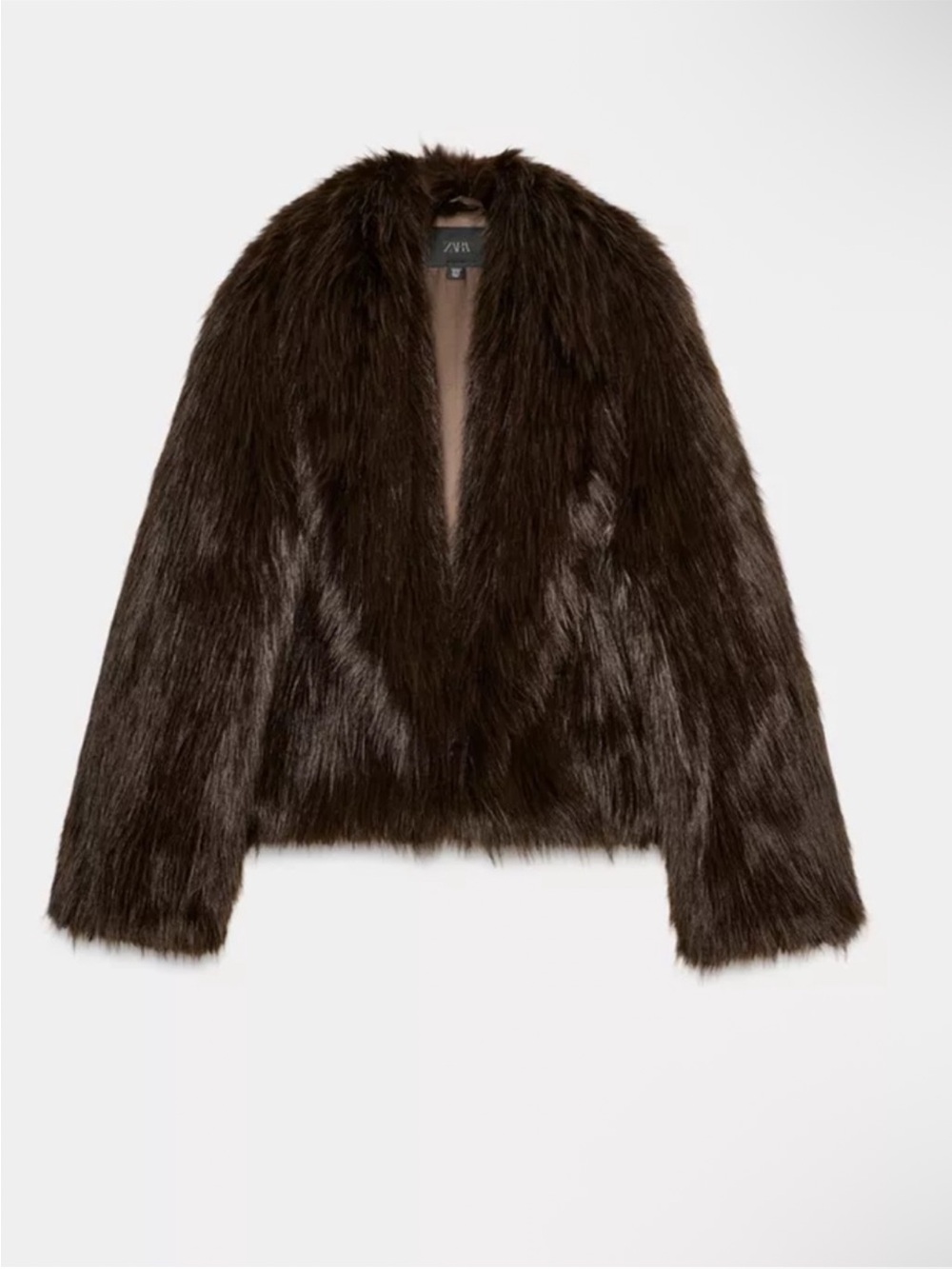 ZARA SHORT FAUX FUR COAT